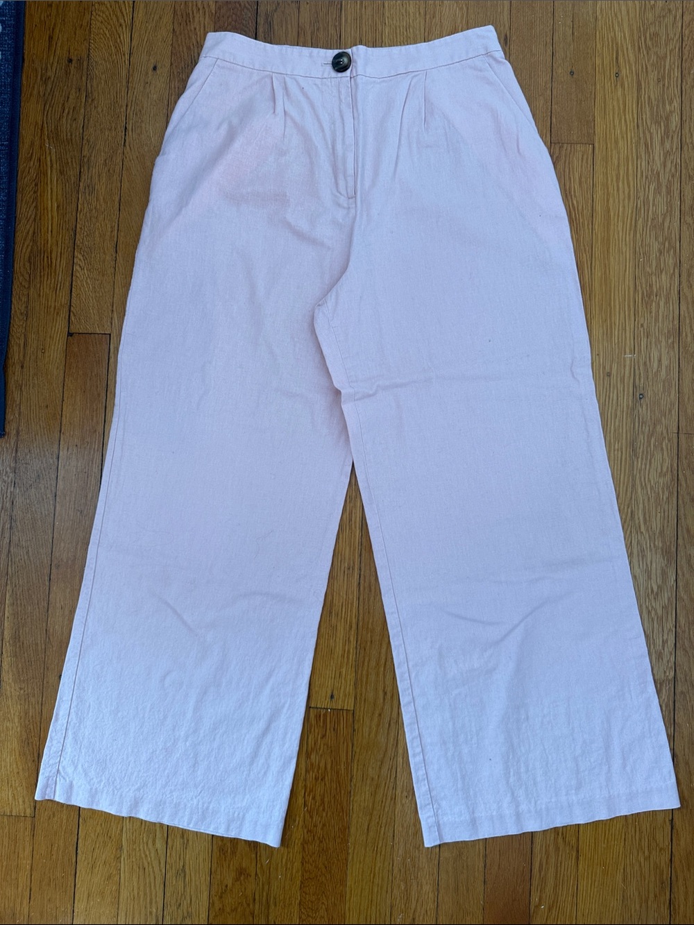 Women’s Light Pink Casual Linen Pants - size 10